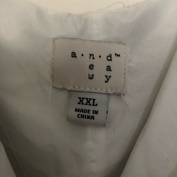 Gray and white striped, high to low dress - Picture 7 of 8